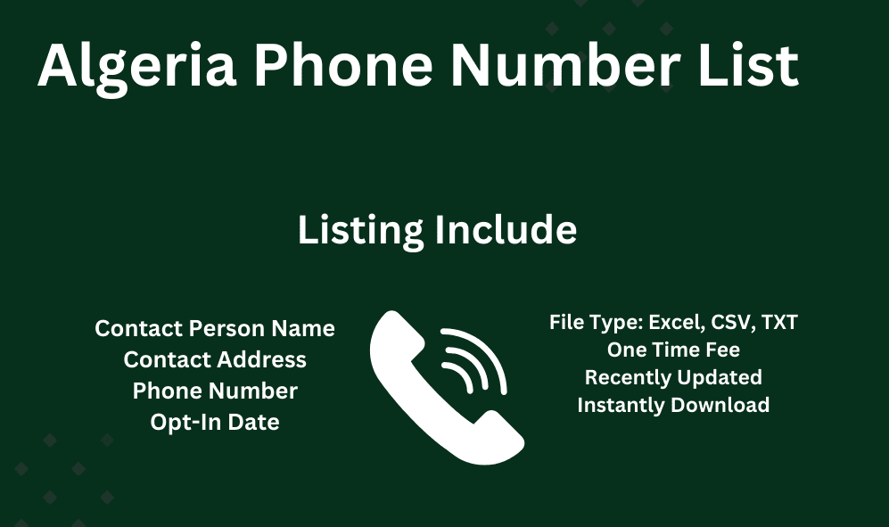 Algeria phone number list