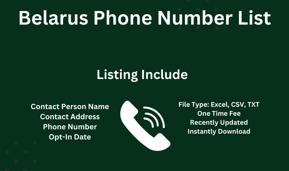 Belarus phone number list