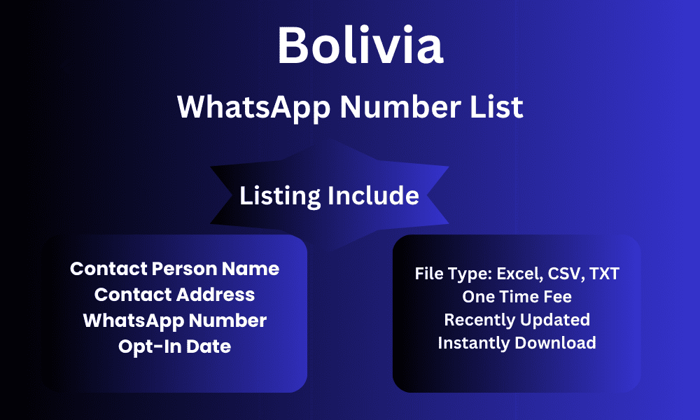 Bolivia whatsapp number list