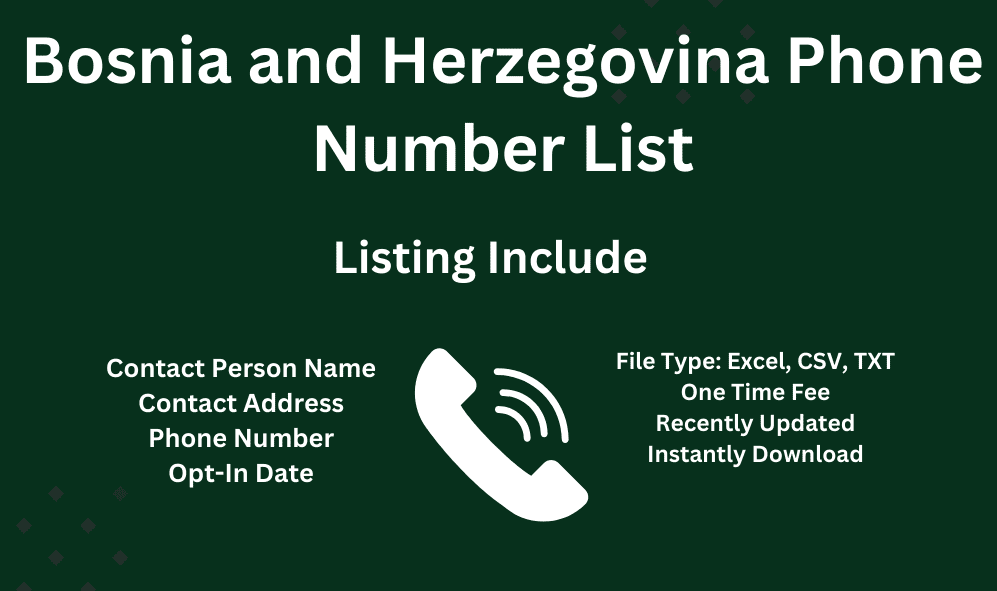 Bosnia and Herzegovina phone number list