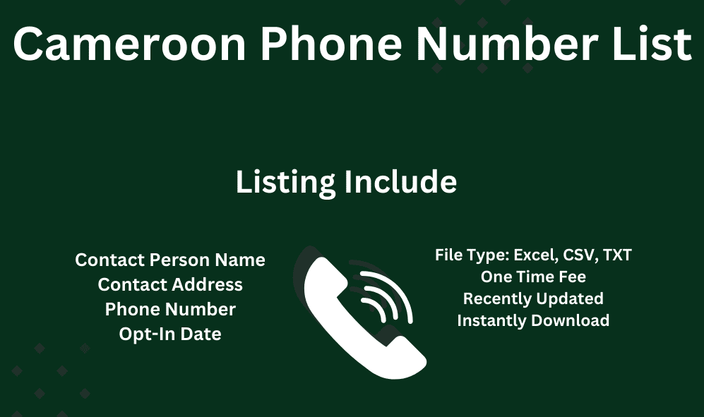 Cameroon phone number list