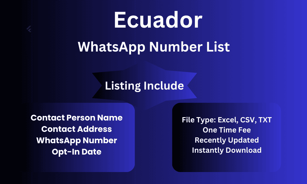 Ecuador whatsapp number list