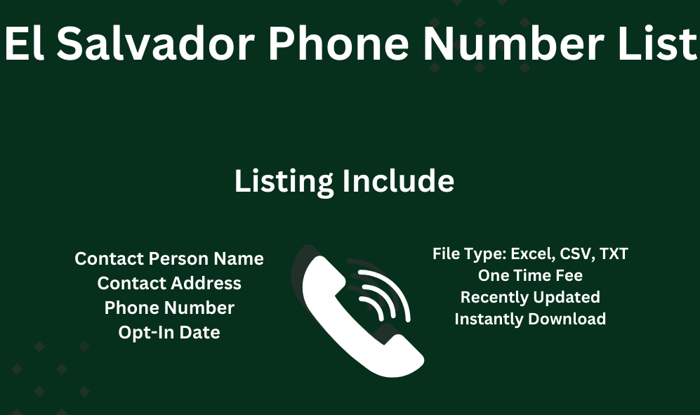 El Salvador phone number list