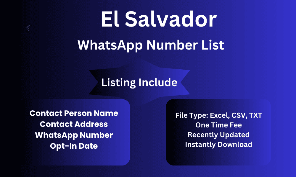 El Salvador whatsapp number list