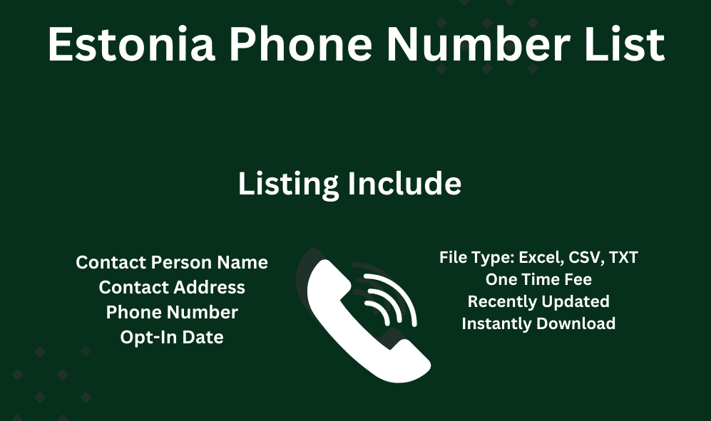 Estonia phone number list