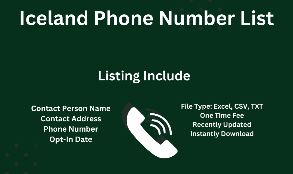 Iceland phone number list