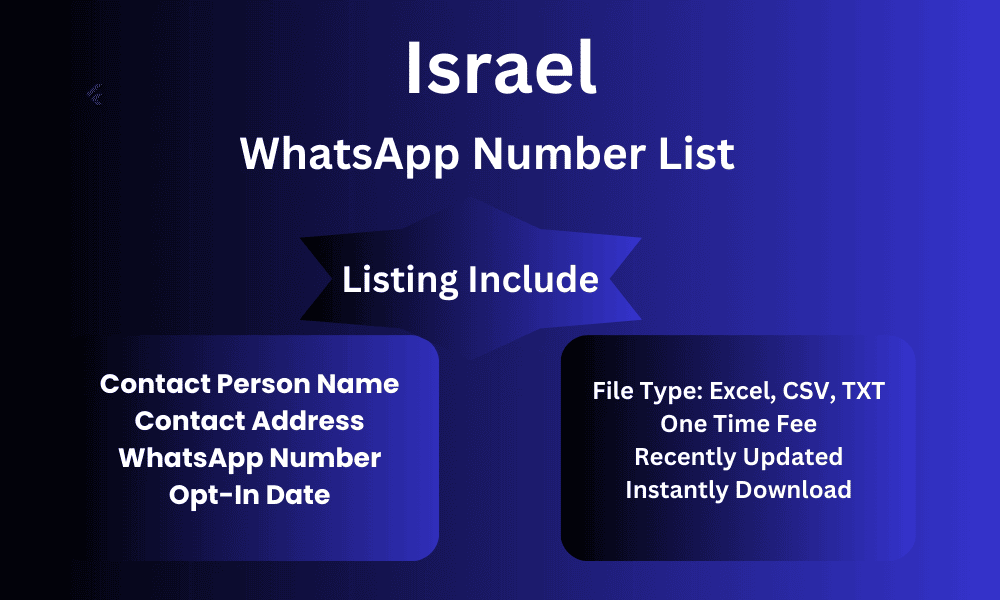 Israel whatsapp number list