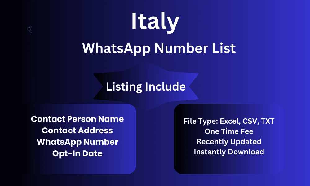 Italy whatsapp number list