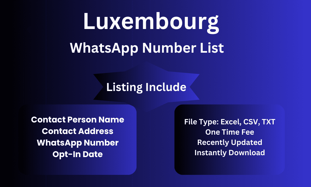 Luxembourg whatsapp number list