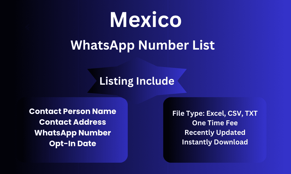 Mexico whatsapp number list