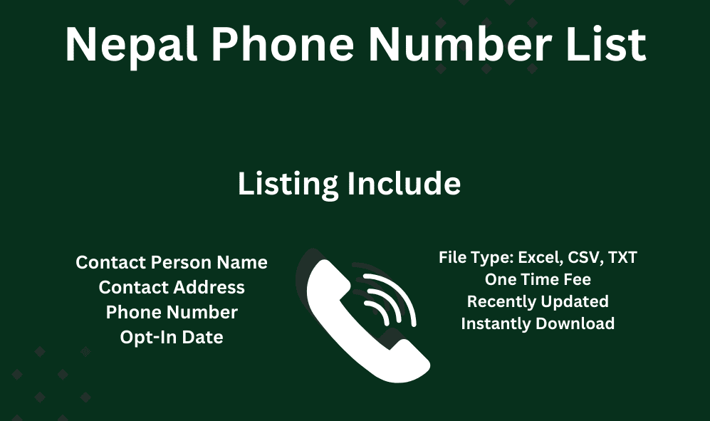 Nepal phone number list