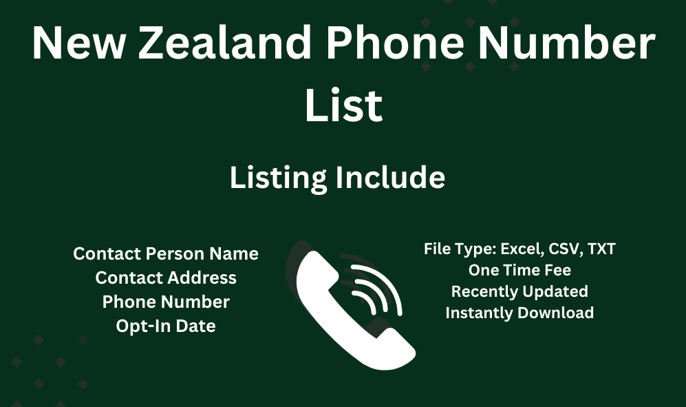 New Zealand phone number list