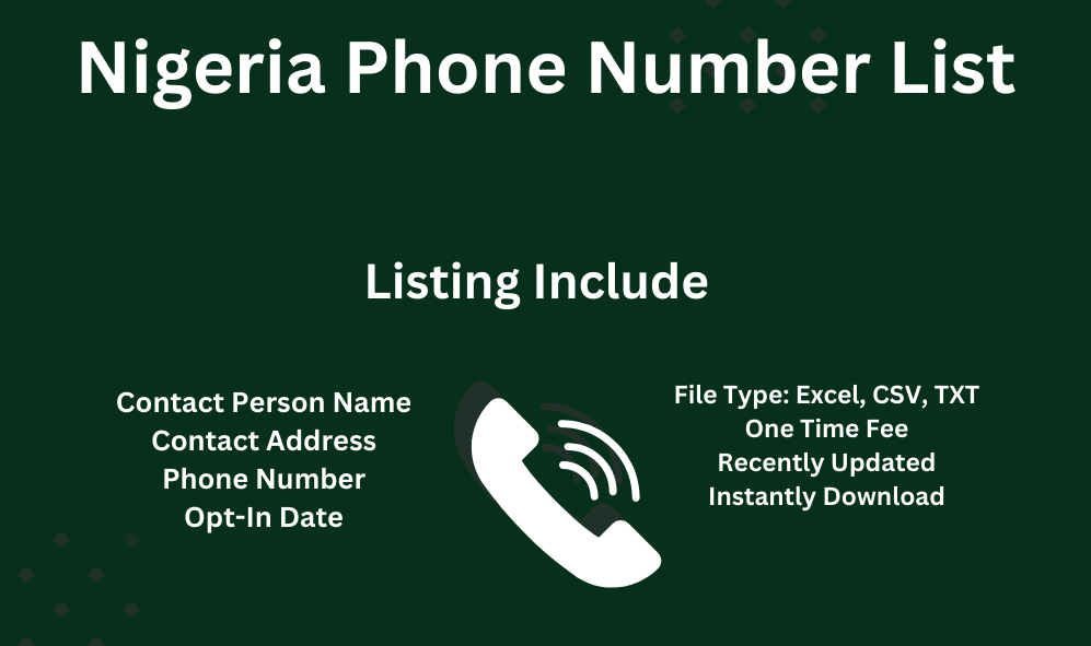 Nigeria phone number list