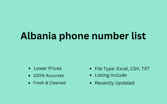 Albania phone number list