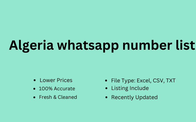 Algeria whatsapp number list
