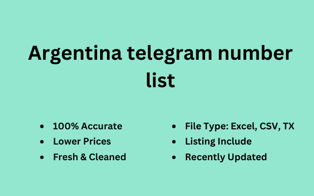 Argentina telegram number list