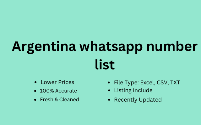 Argentina whatsapp number list
