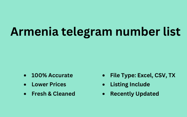 Armenia telegram number list