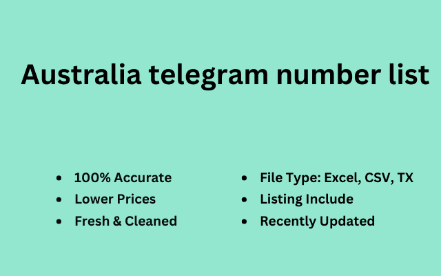 Australia telegram number list