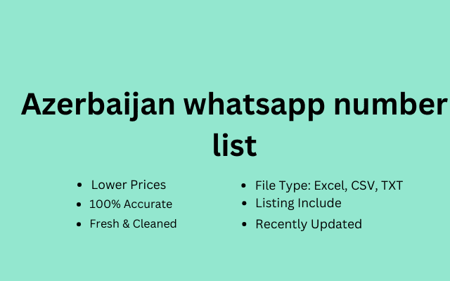 Azerbaijan whatsapp number list