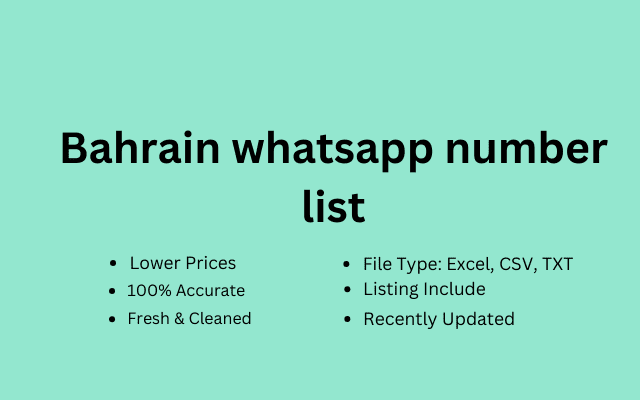 Bahrain whatsapp number list