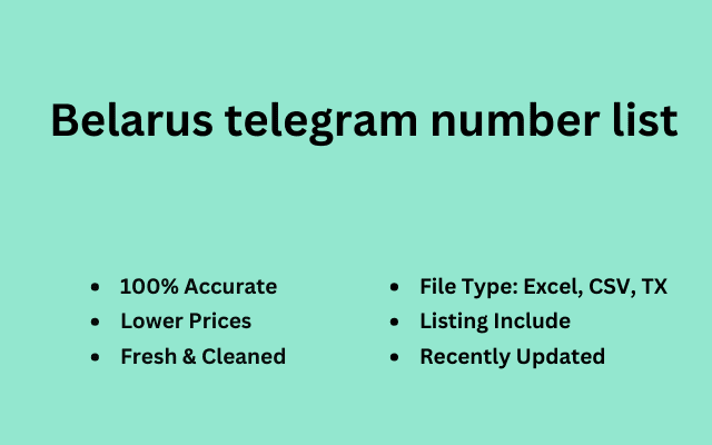 Belarus telegram number list