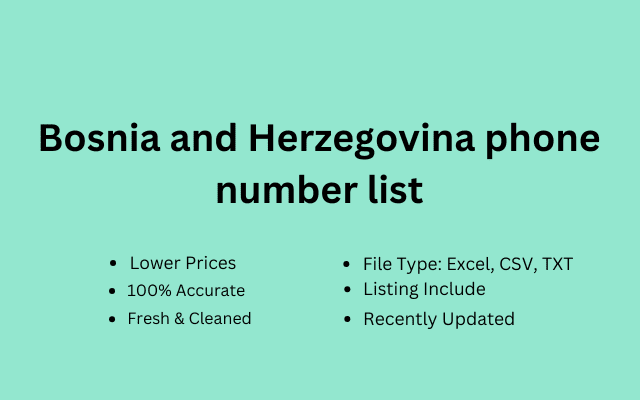 Bosnia and Herzegovina phone number list