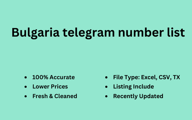 Bulgaria telegram number list