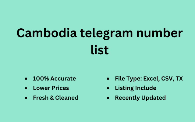 Cambodia telegram number list