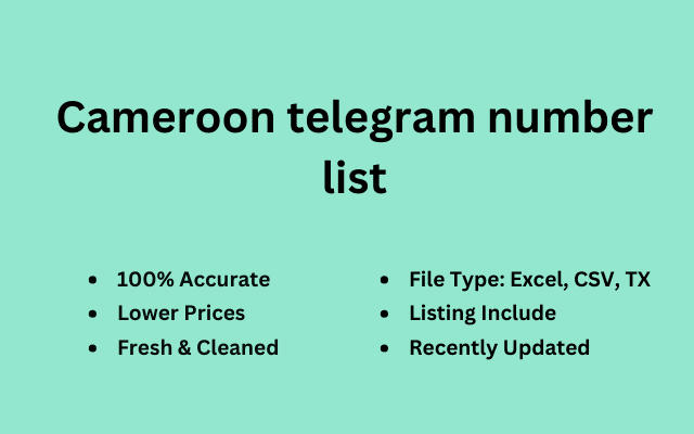 Cameroon telegram number list
