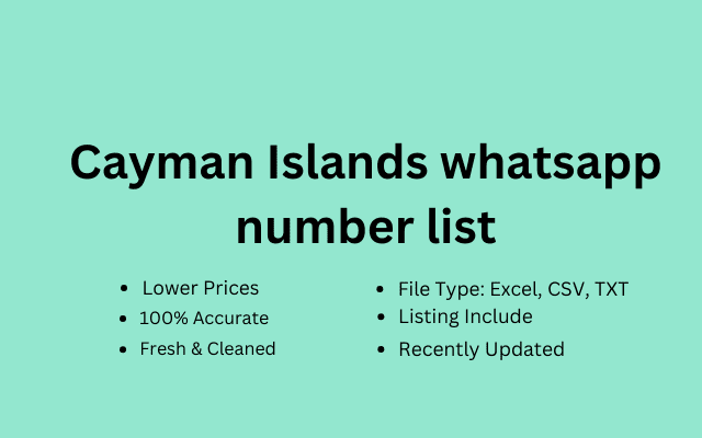 Cayman Islands whatsapp number list