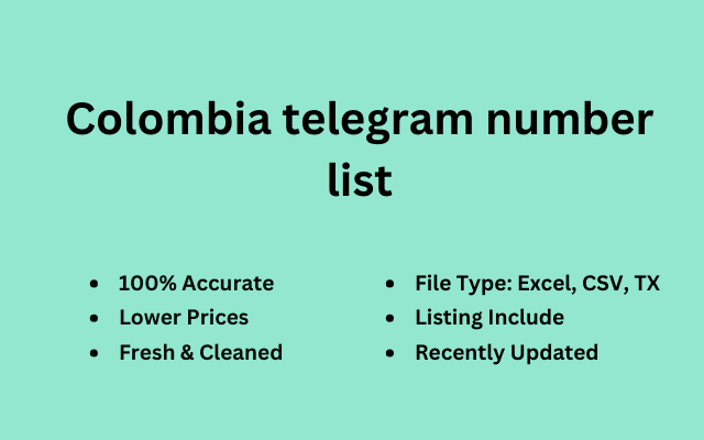 Colombia telegram number list