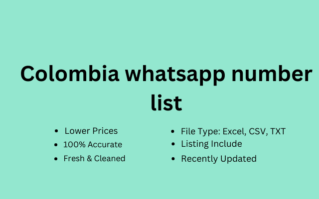 Colombia whatsapp number list