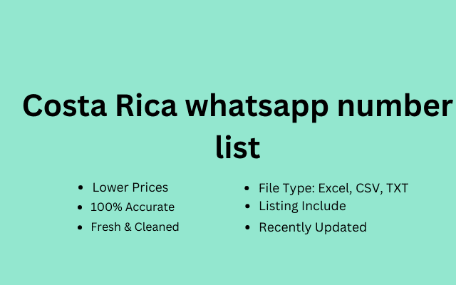Costa Rica whatsapp number list