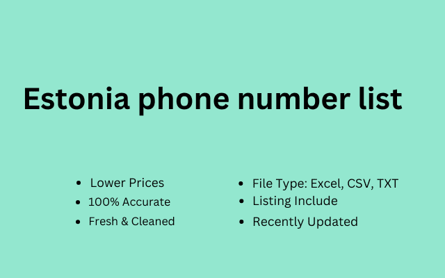 Estonia phone number list