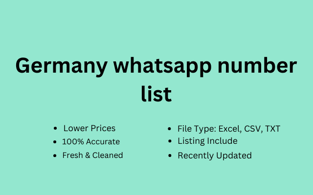 Germany whatsapp number list