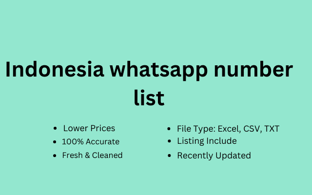 Indonesia whatsapp number list