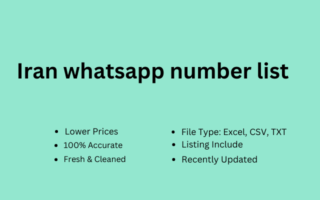 Iran whatsapp number list