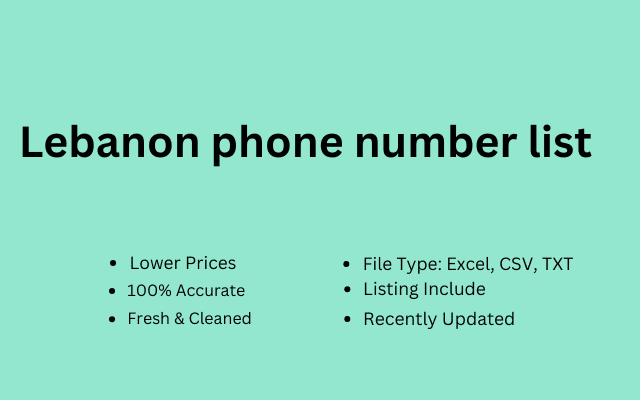 Lebanon phone number list