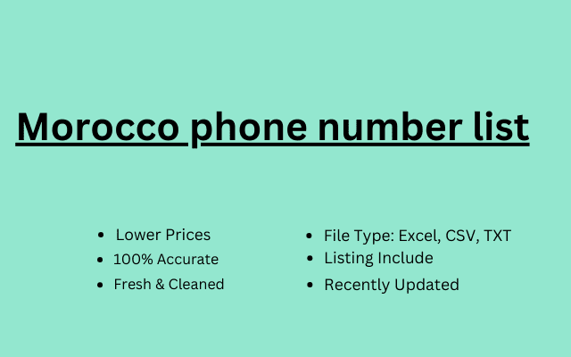 Morocco phone number list