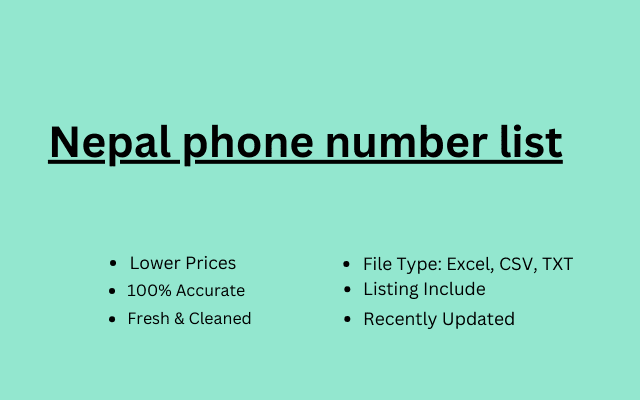 Nepal phone number list