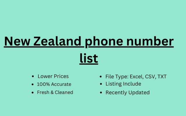 New Zealand phone number list