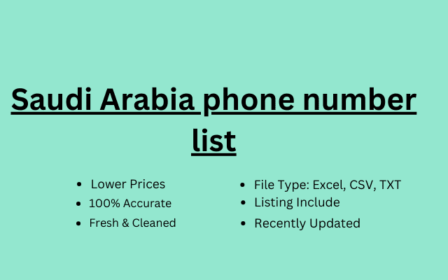 Saudi Arabia phone number list