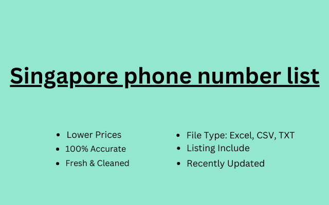 Singapore phone number list
