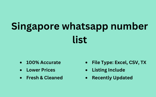 Singapore whatsapp number list