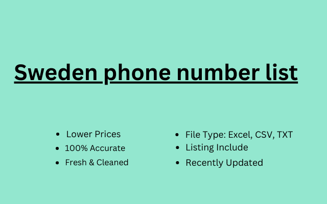 Sweden phone number list