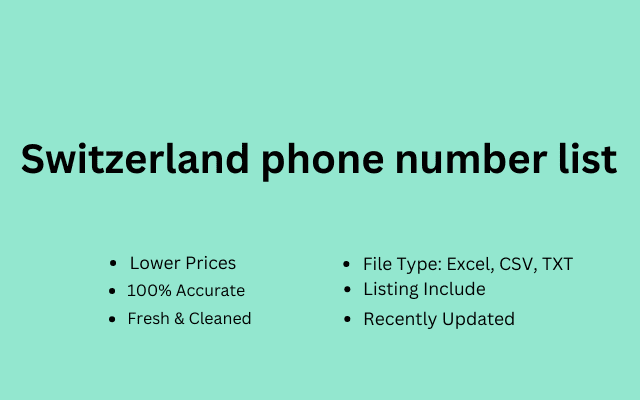 Switzerland phone number list