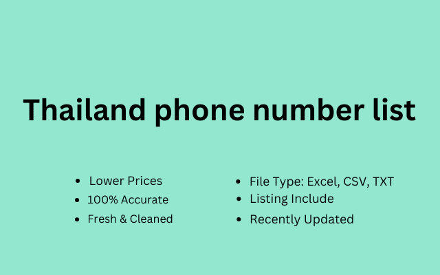 Thailand phone number list
