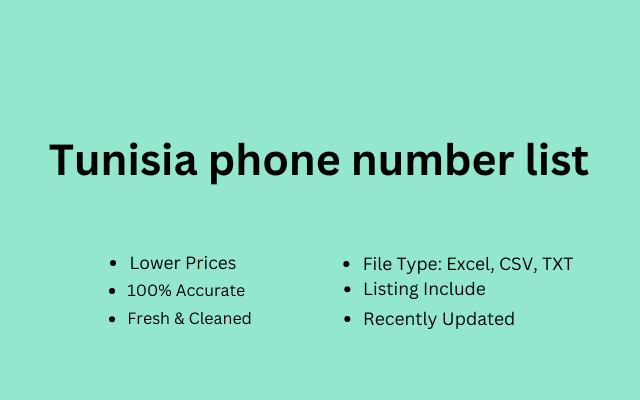 Tunisia phone number list