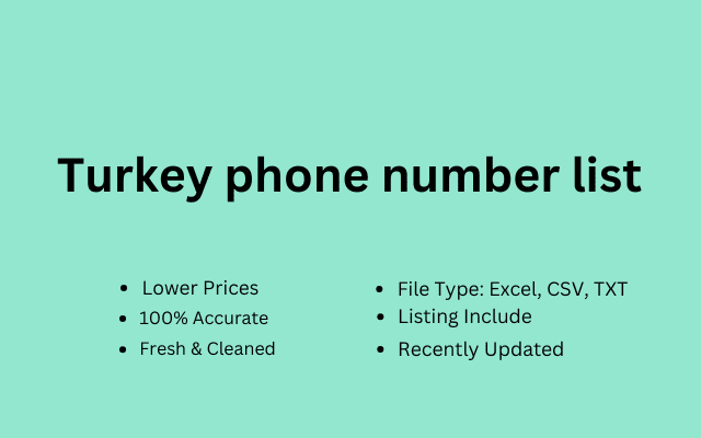 Turkey phone number list